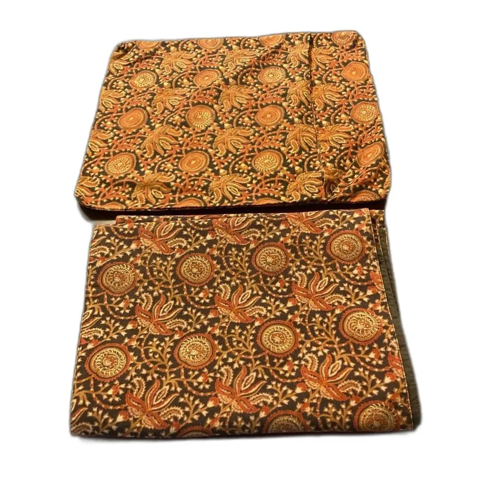 CRATE and BARREL RAJASTHALI Linen Table Runner with Dust Bag 14 x 90 inches